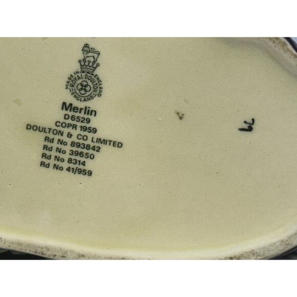 Royal Doulton England 1959 Large 'Merlin Toby Jug' Owl Handle D6529 Excellent - Picture 8 of 8